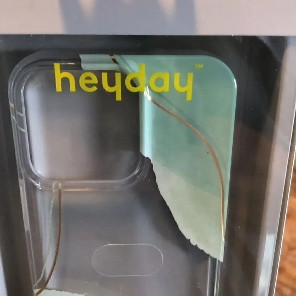 Heyday Phone Case for Apple iPhone 13 Pro with MagSafe - White Marble/Green Leaf